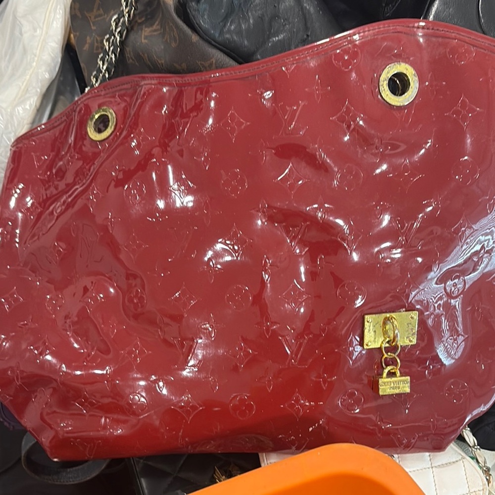 Red Designer Tote Bag